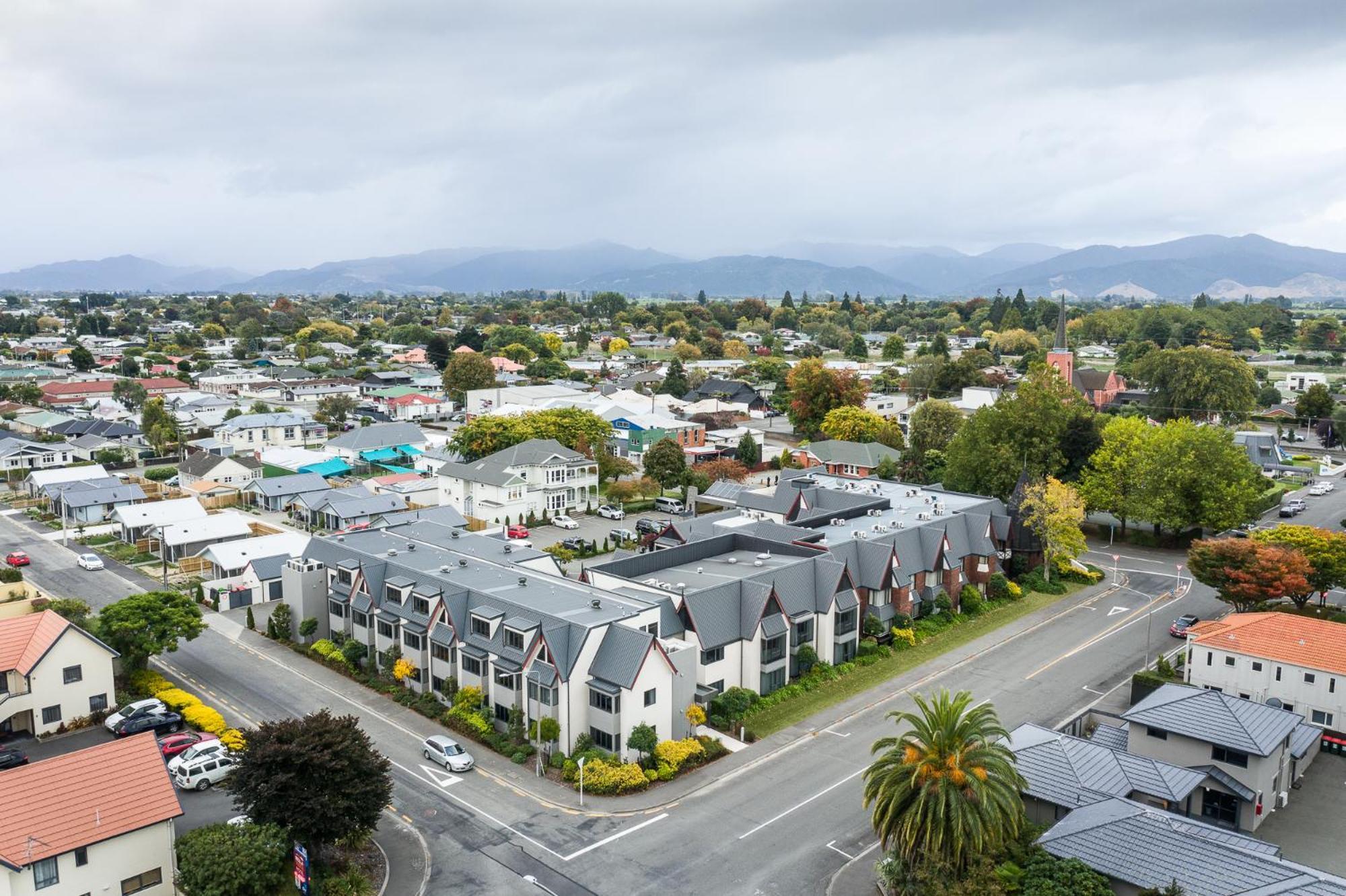 Carnmore Chateau Marlborough Бленем Экстерьер фото Aerial view of the suburb of Fendalton